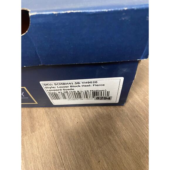 New In Box Ally NYC Shoes Leopard Suede Lower Block Heel, Fierce Sz 9.5 - Picture 10 of 10